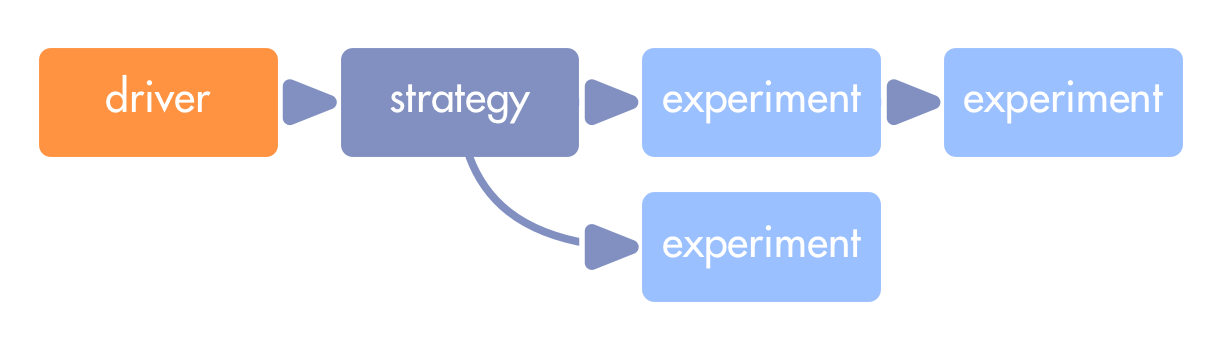 From Driver to Strategy to Experiments